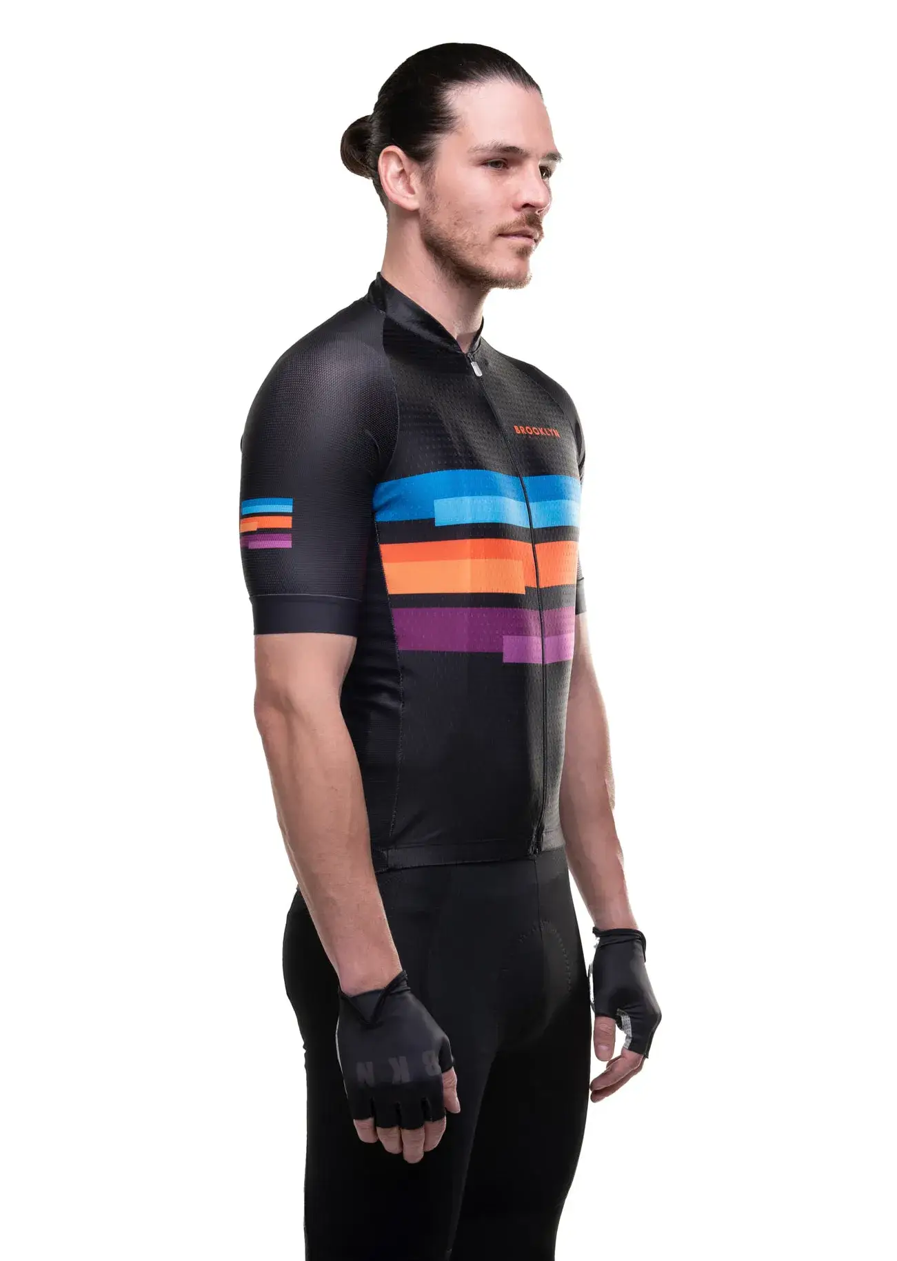 Men's Pro Cycling Jersey - Blocks Black Ice | Lightweight Performance
