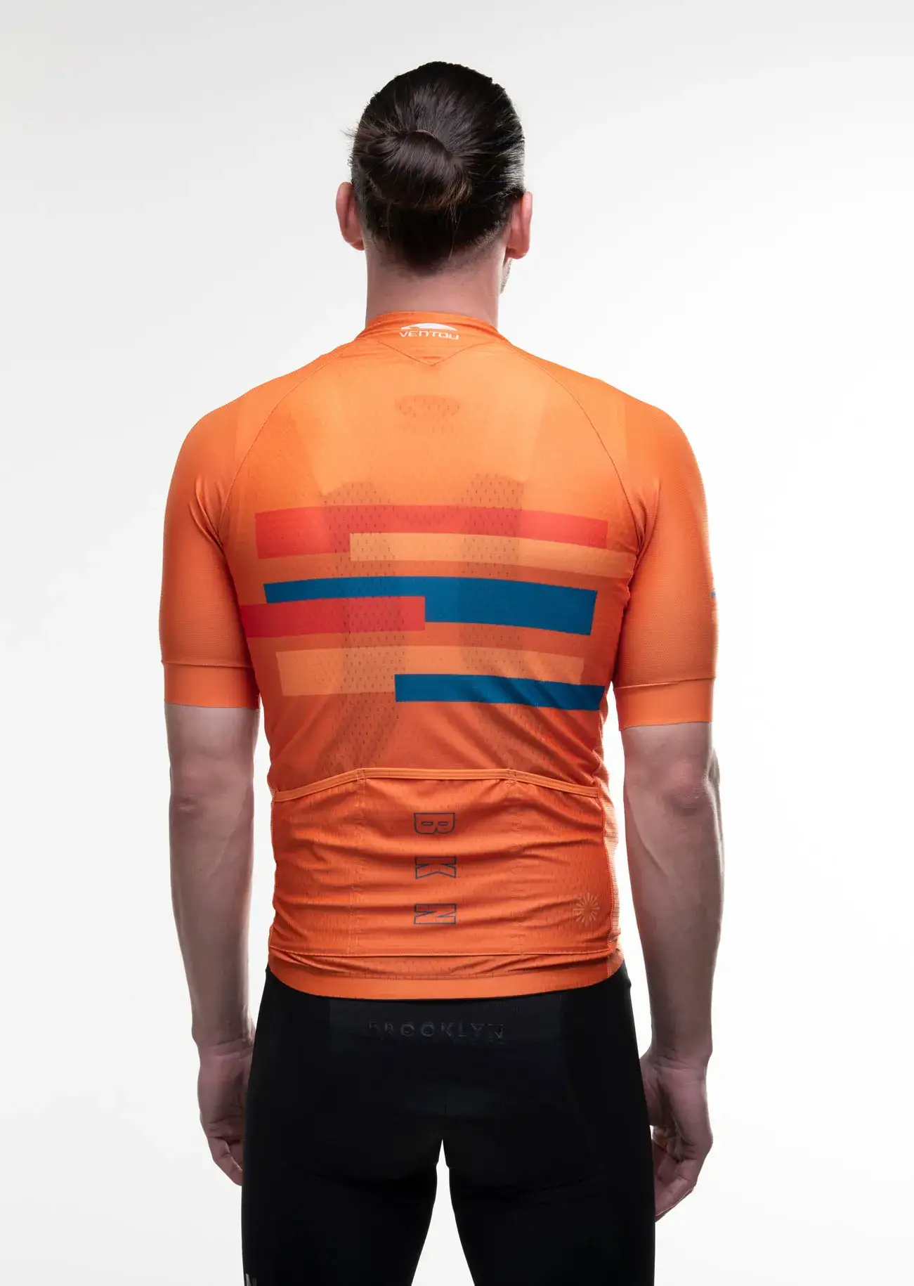 Men's Pro Cycling Jersey - Blocks Arancia Orange | Lightweight Performance