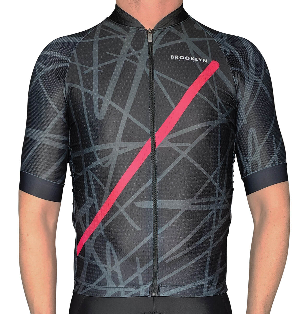 Men's Pro Cycling Jersey - Graphiti - Black | Lightweight Performance