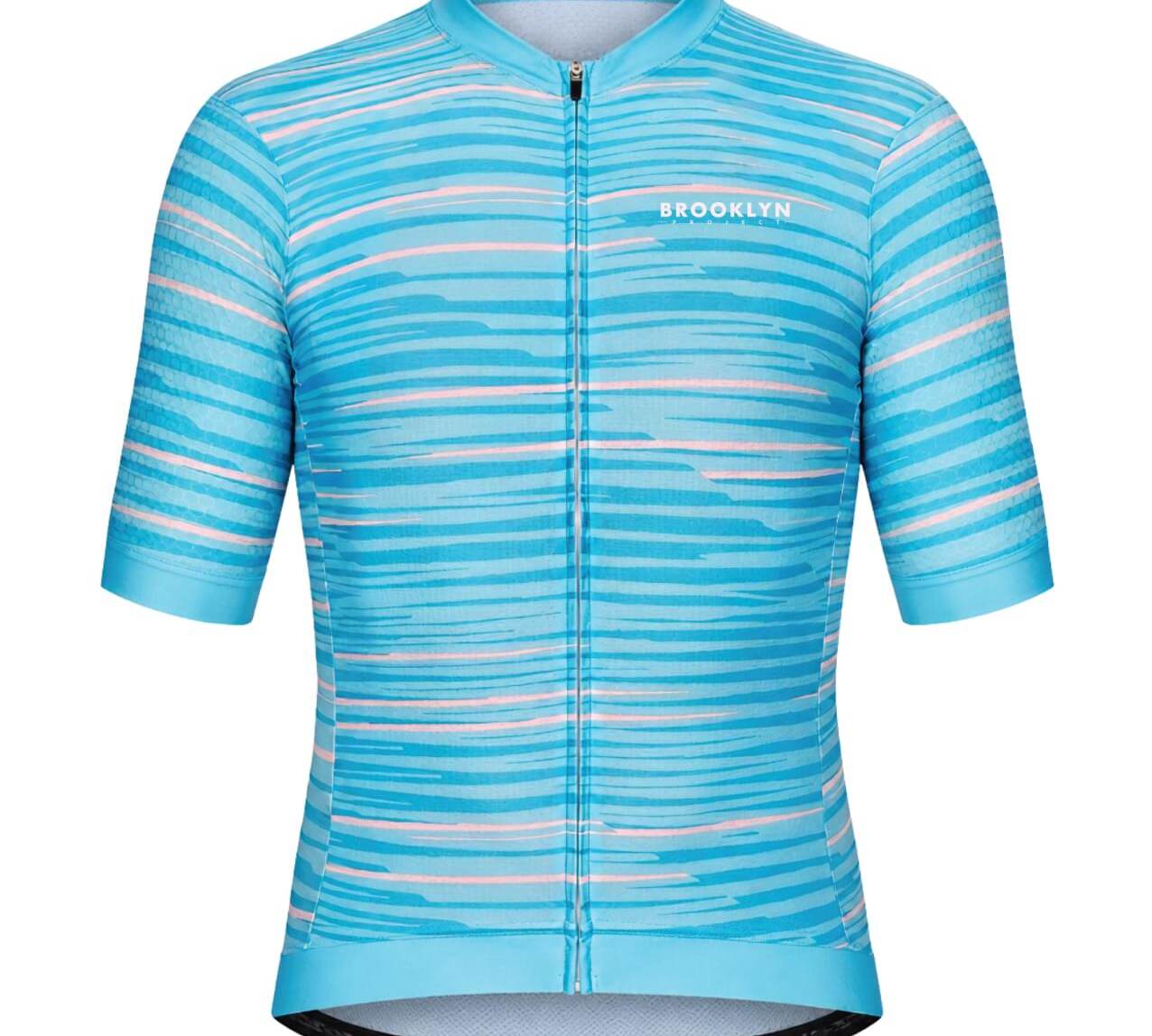 Mens-Elite-Cycling-Jersey--Light-Blue-Lightweight-Performance