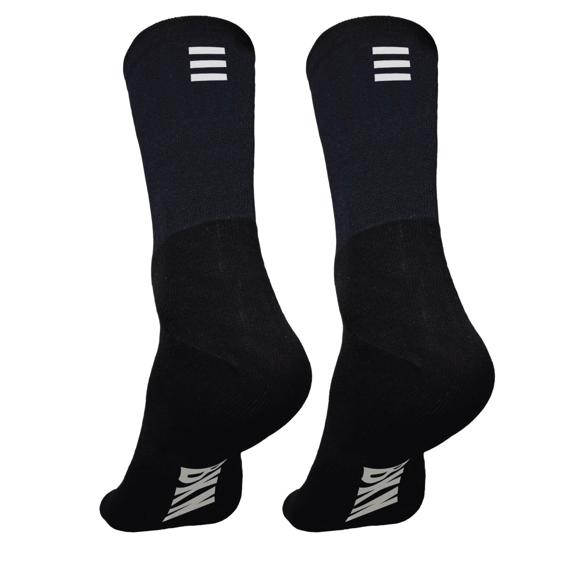 Pro Cycling Socks – Black, Woven, 14cm cuff, Moisture-Wicking Fabric
