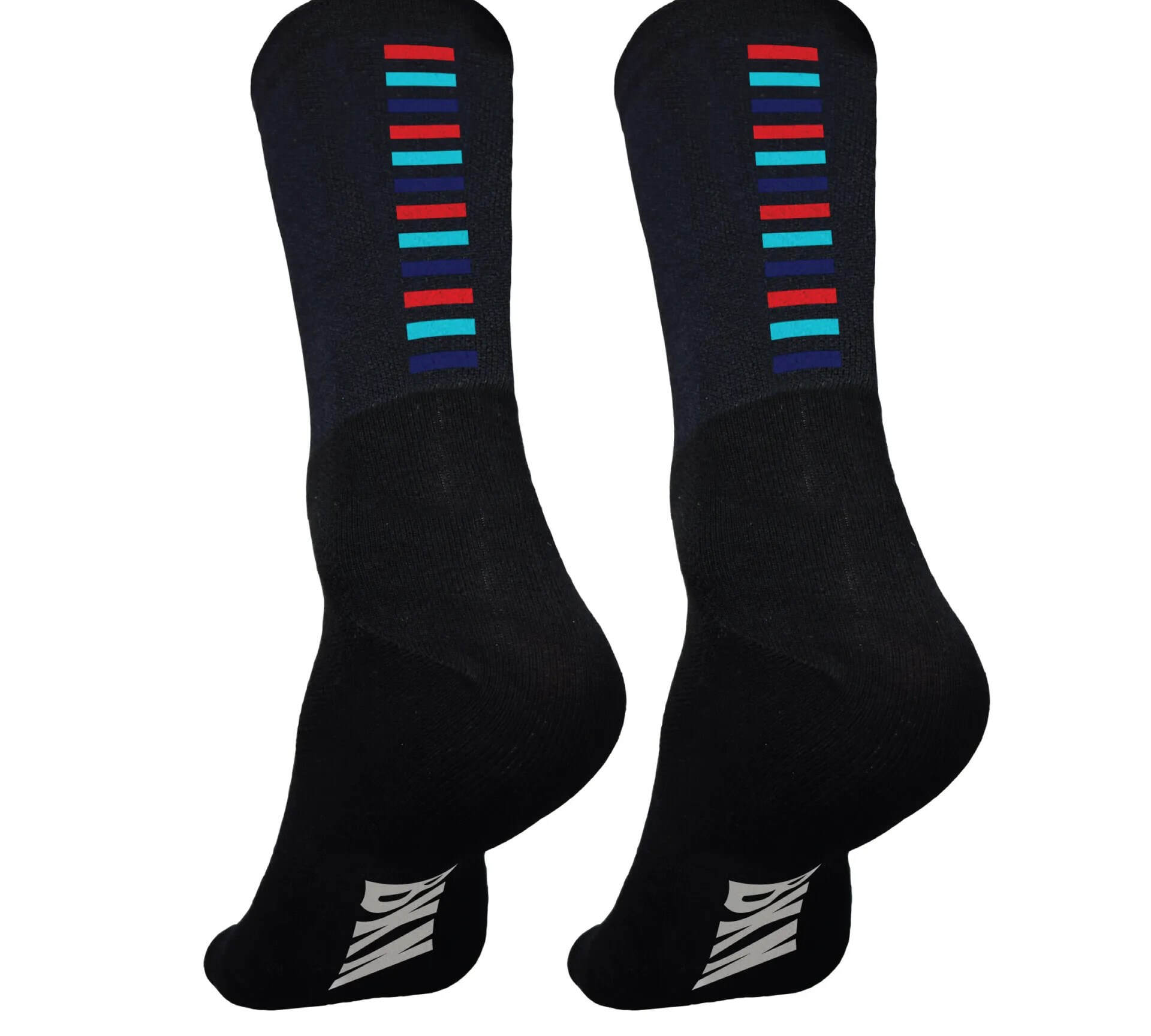 Pro Cycling Socks – Black, Woven, 14cm cuff, Moisture-Wicking Fabric