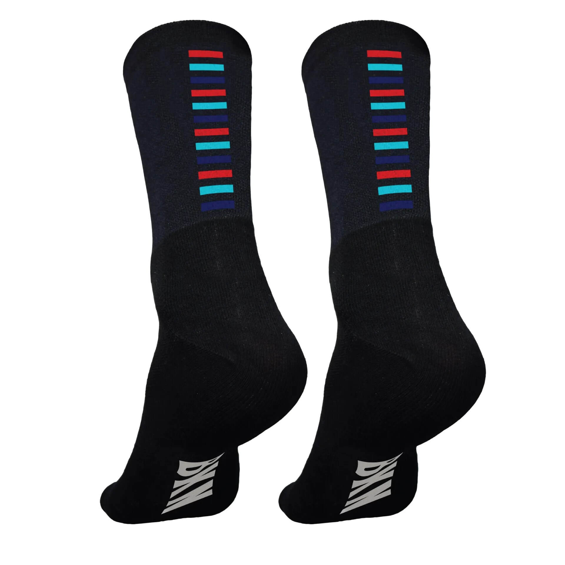 Pro Cycling Socks – Black, Woven, 14cm cuff, Moisture-Wicking Fabric