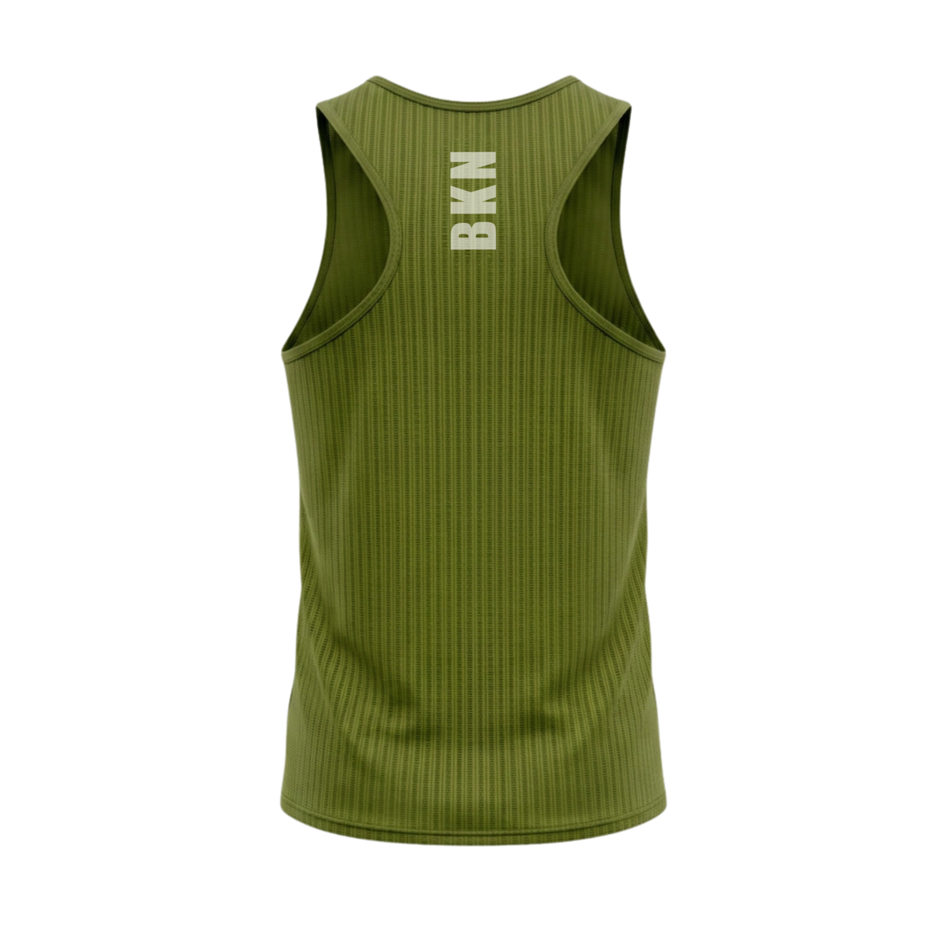 Men's Elite Lightweight Run Singlet - Breathable Technical Singlet, Army Green