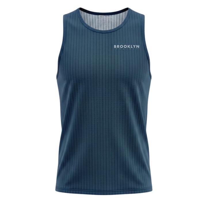 Men's Elite Lightweight Run Singlet - Breathable Technical Singlet, Petrol Blue