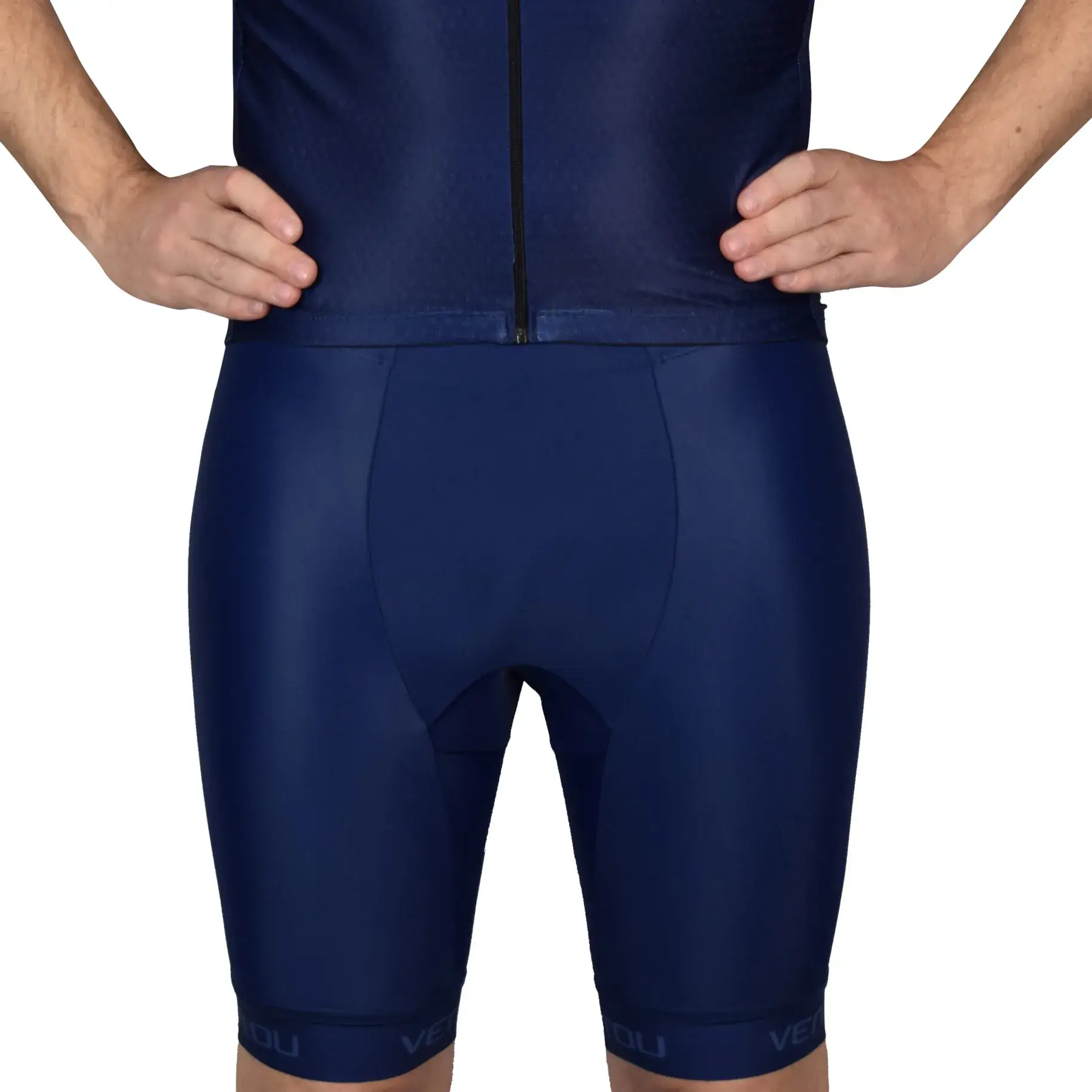 Men’s Endurance Triathlon Shorts with Pockets – Navy Compression Tri-Race Shorts