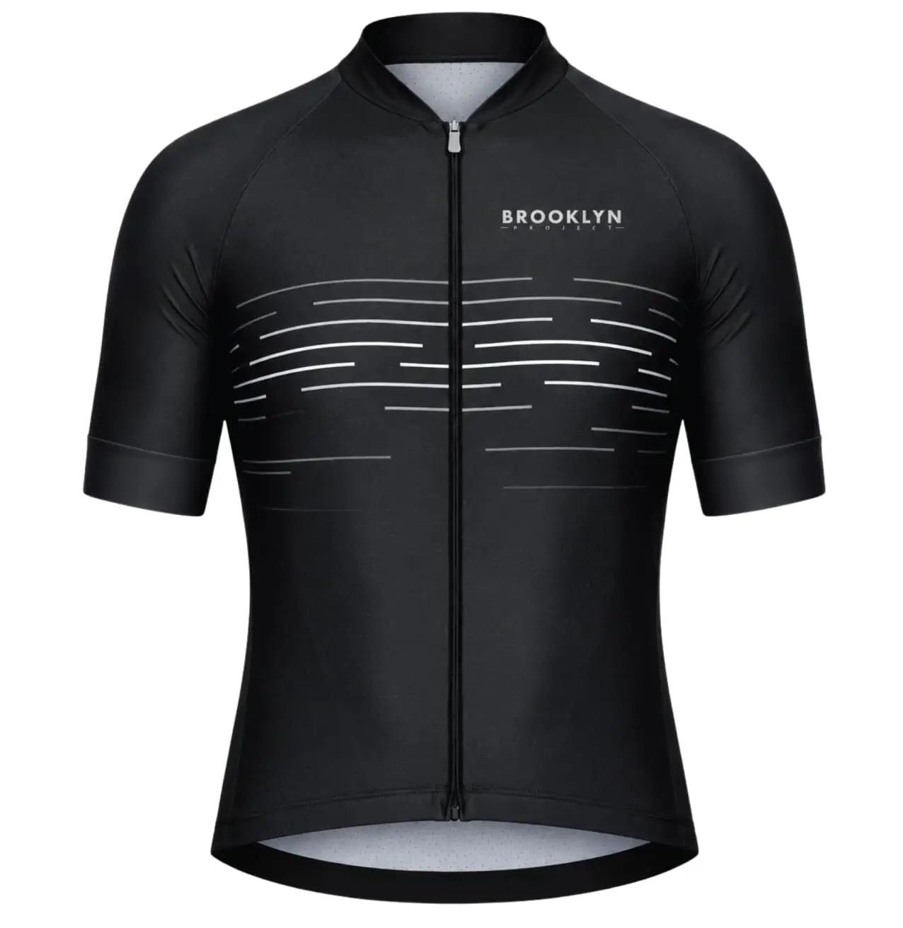 Mens-Pro-Cycling-Jersey---Black-Pinstripe-Lightweight-Performance