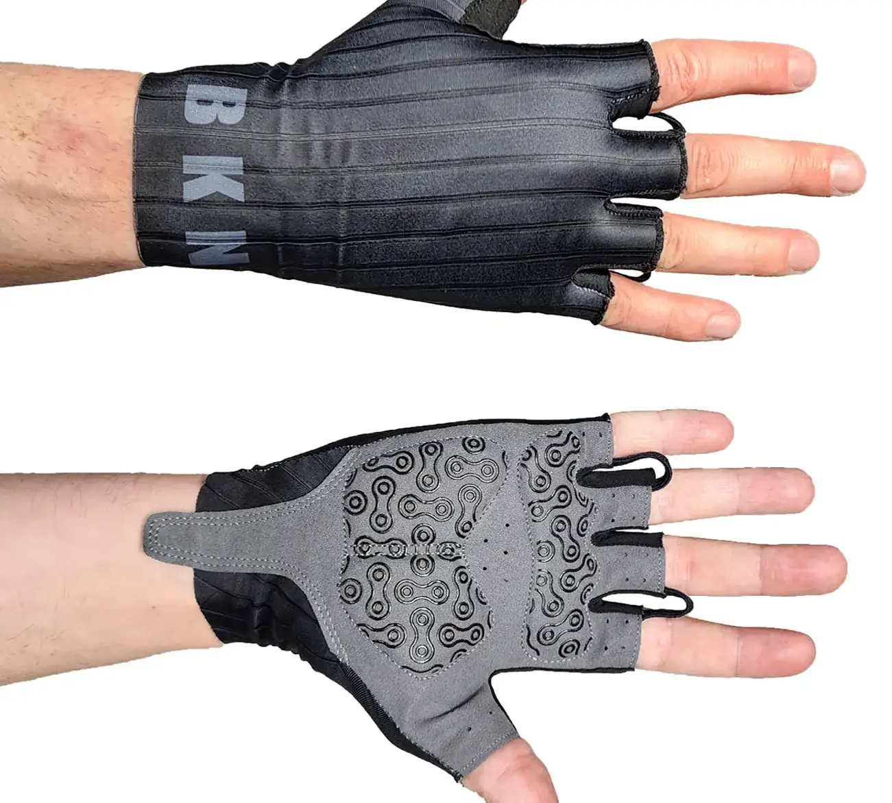Aero Cycling Gloves Black Gel on bike