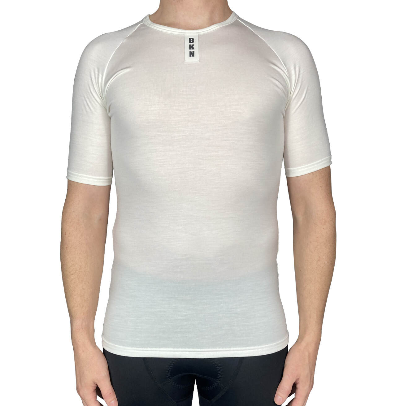 Merino Wool Cycling Undershirt Sleeved White