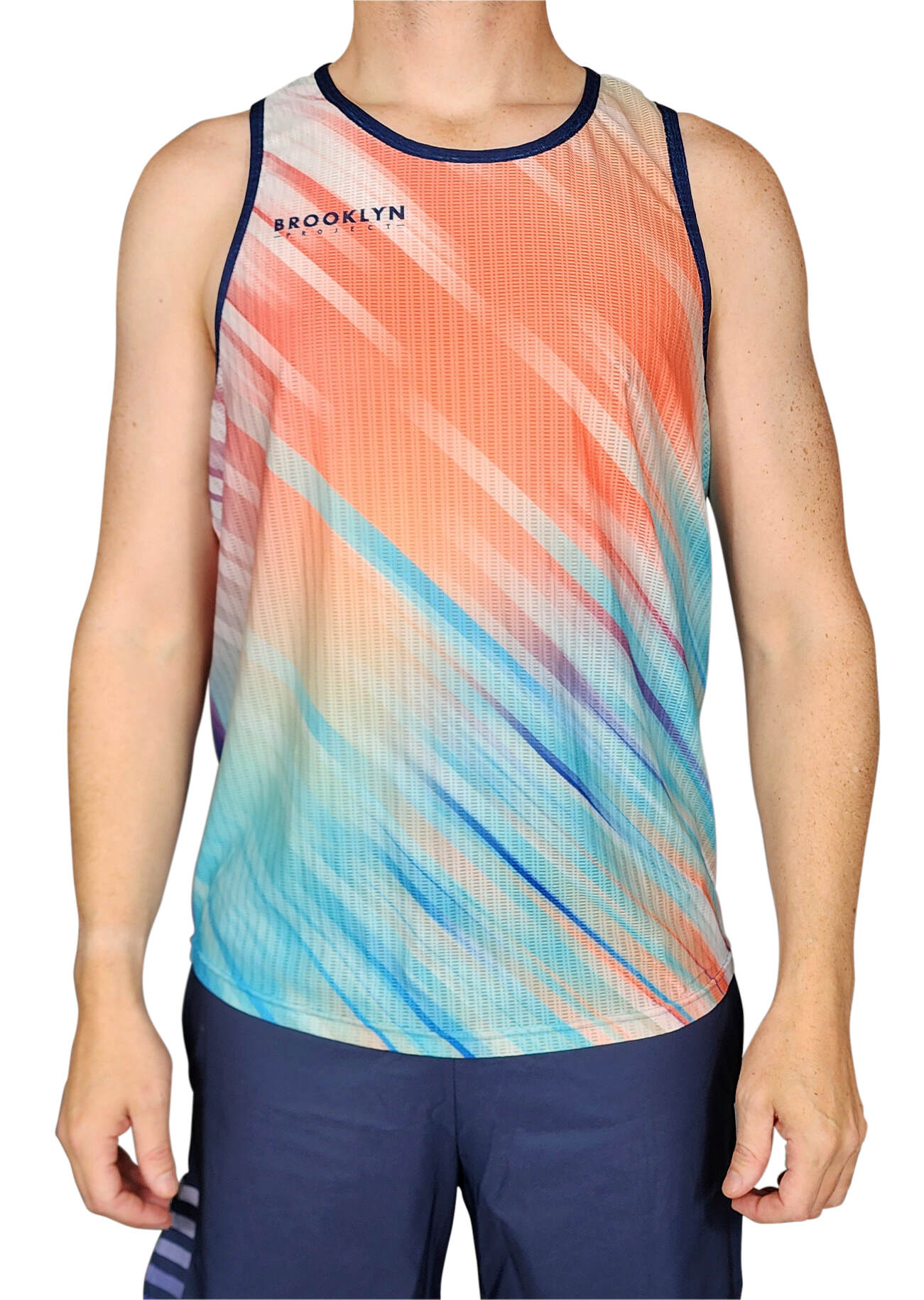 Men's Elite Lightweight Run Singlet - Breathable Technical Singlet, Multi-Colour