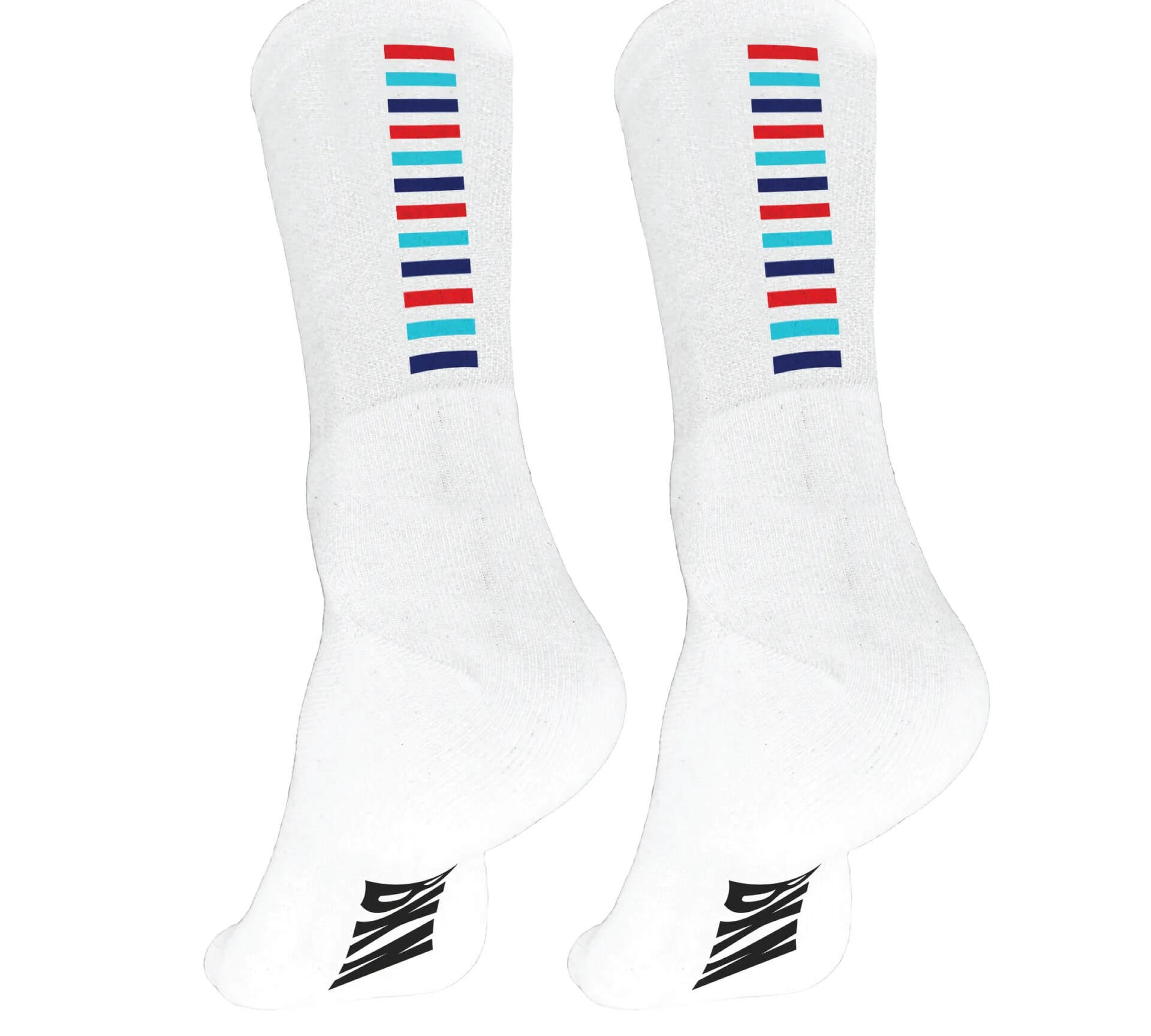 Pro Cycling Socks – White, Woven, 14cm cuff, Moisture-Wicking Fabric