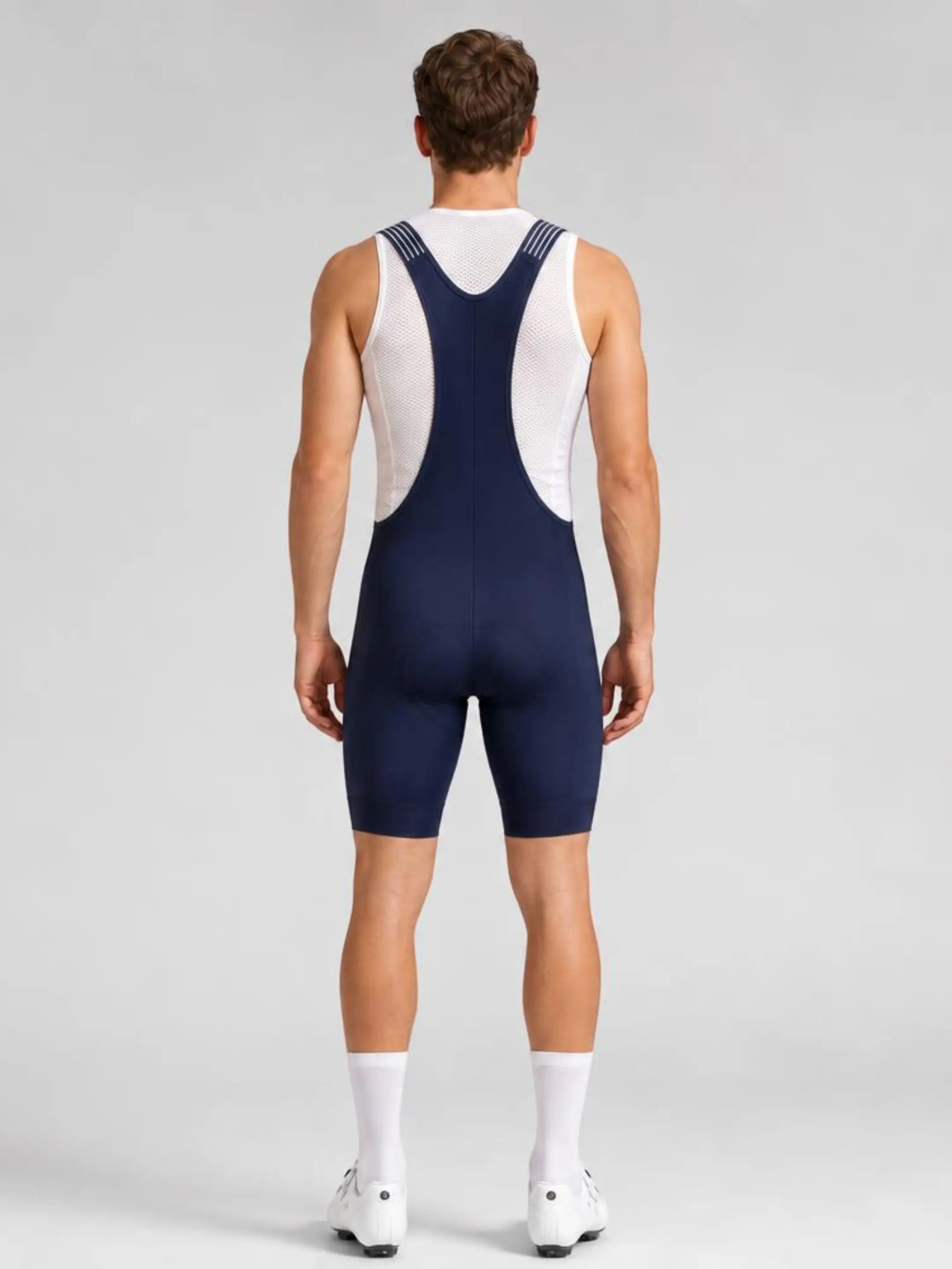 Mens Core Cycling Bib Shorts - High-Density Chamois Padding Compression Navy