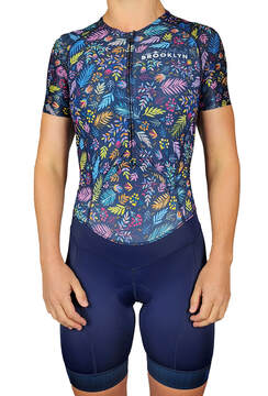 Women’s Next Gen Performance Triathlon Suit – Navy Floral Aero Design