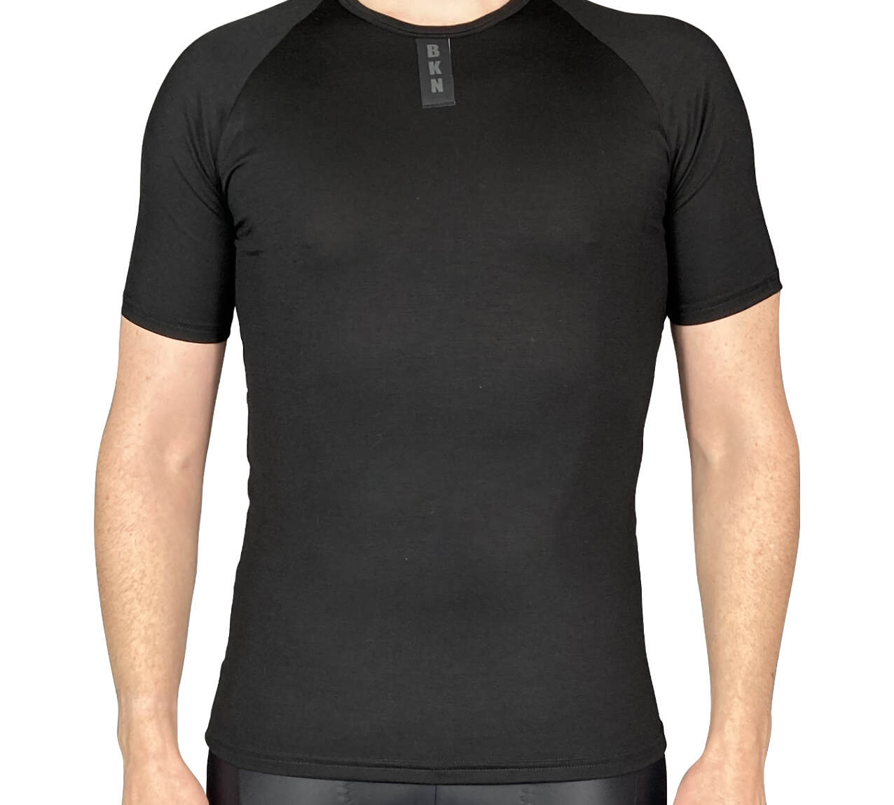 Merino Wool Tencel Cycling Undershirt Sleeved Black