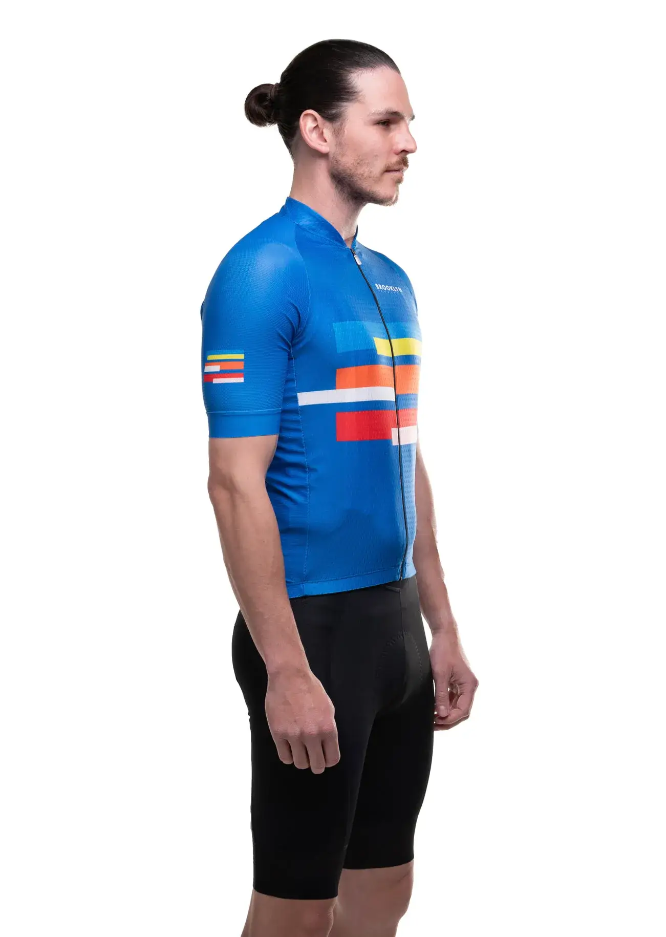Men's Pro Cycling Jersey - Blocks Blue Royal | Lightweight Performance