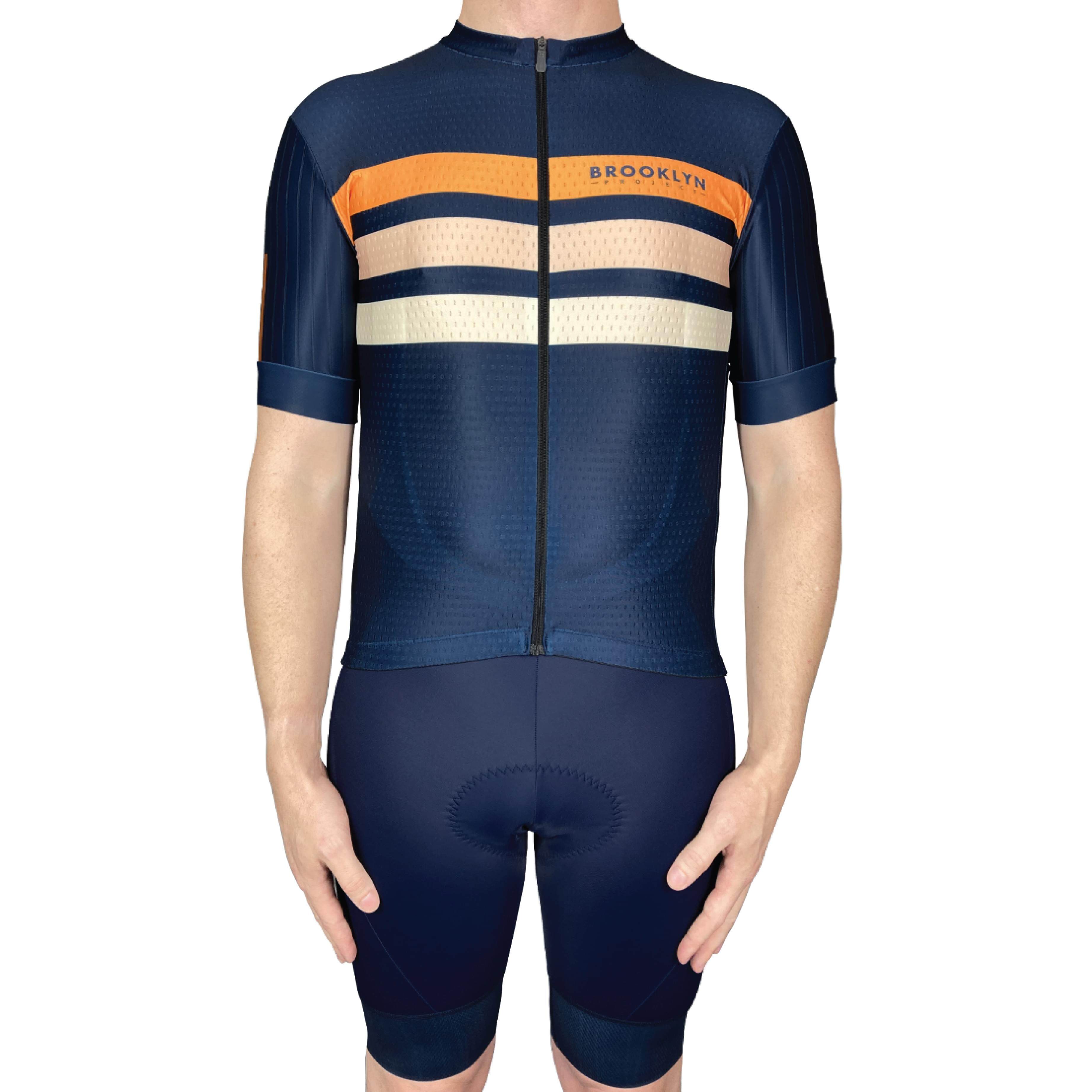 Pro Maximus Men's Cycling Bundle: Navy Jersey, Bib Shorts & Socks