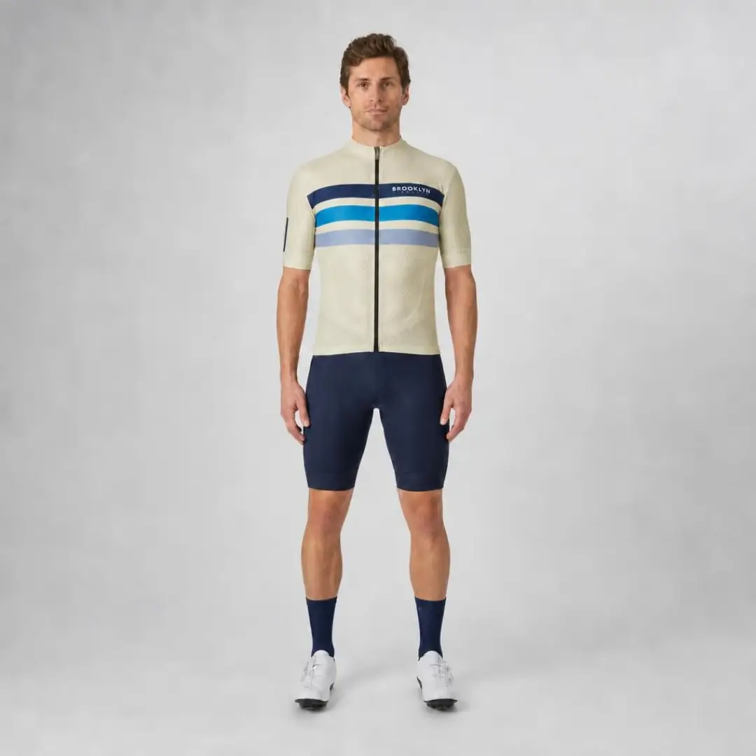 Pro Maximus Men's Cycling Bundle: Navy Jersey, Bib Shorts & Socks