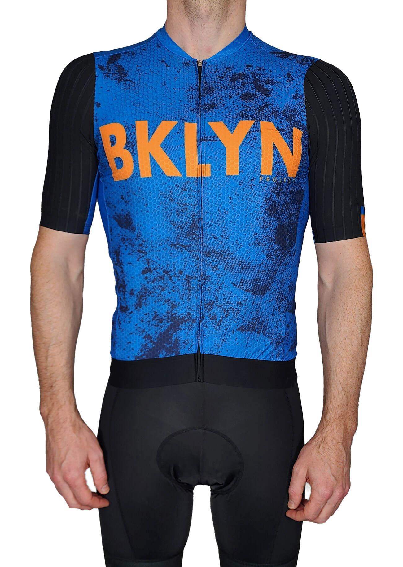 Men's Elite Aerodynamic Cycling Jersey - Blue Grunge | Pro Fit & Breathable