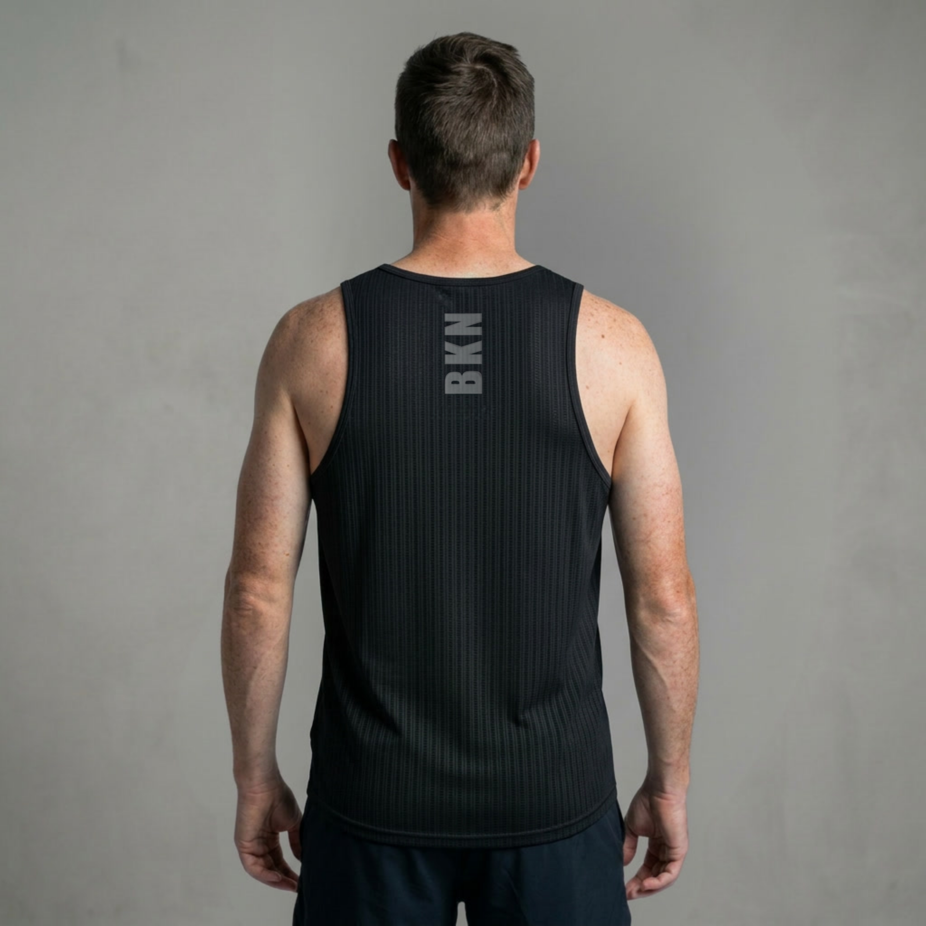 Men's Elite Lightweight Run Singlet - Breathable Technical Singlet, Black