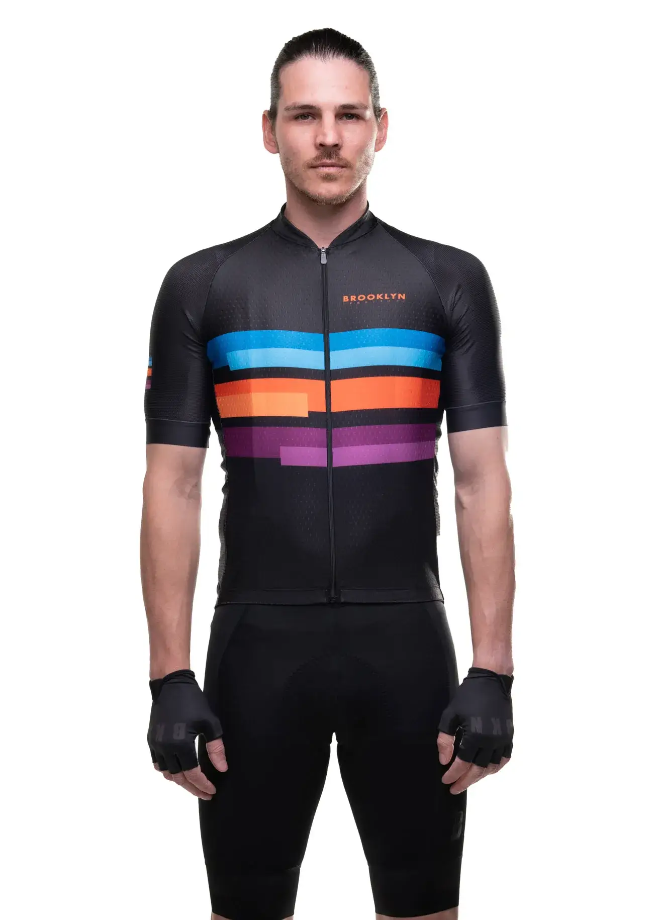 Men's Pro Cycling Jersey - Blocks Black Ice | Lightweight Performance