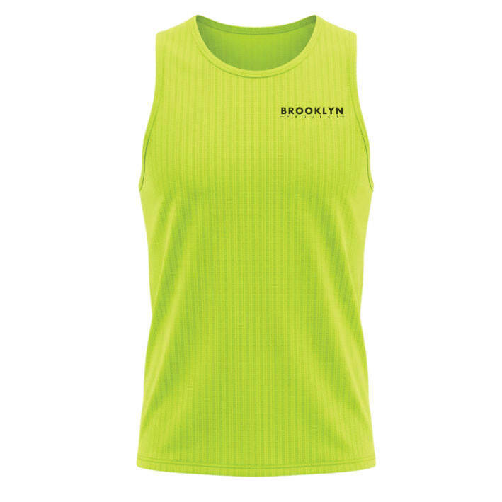 Men's Elite Lightweight Run Singlet - Breathable Technical Singlet, Fluoro Yellow