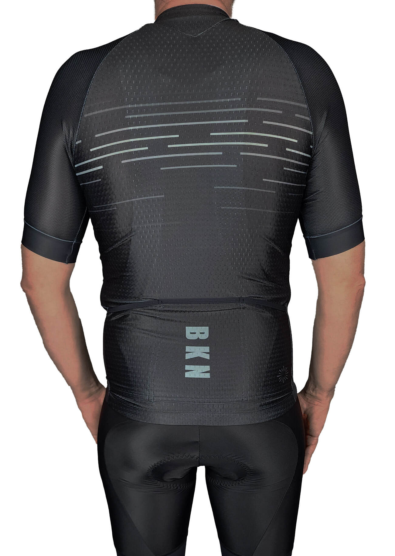 Men's Pro Cycling Jersey - Pinstripe Black | Lightweight Performance