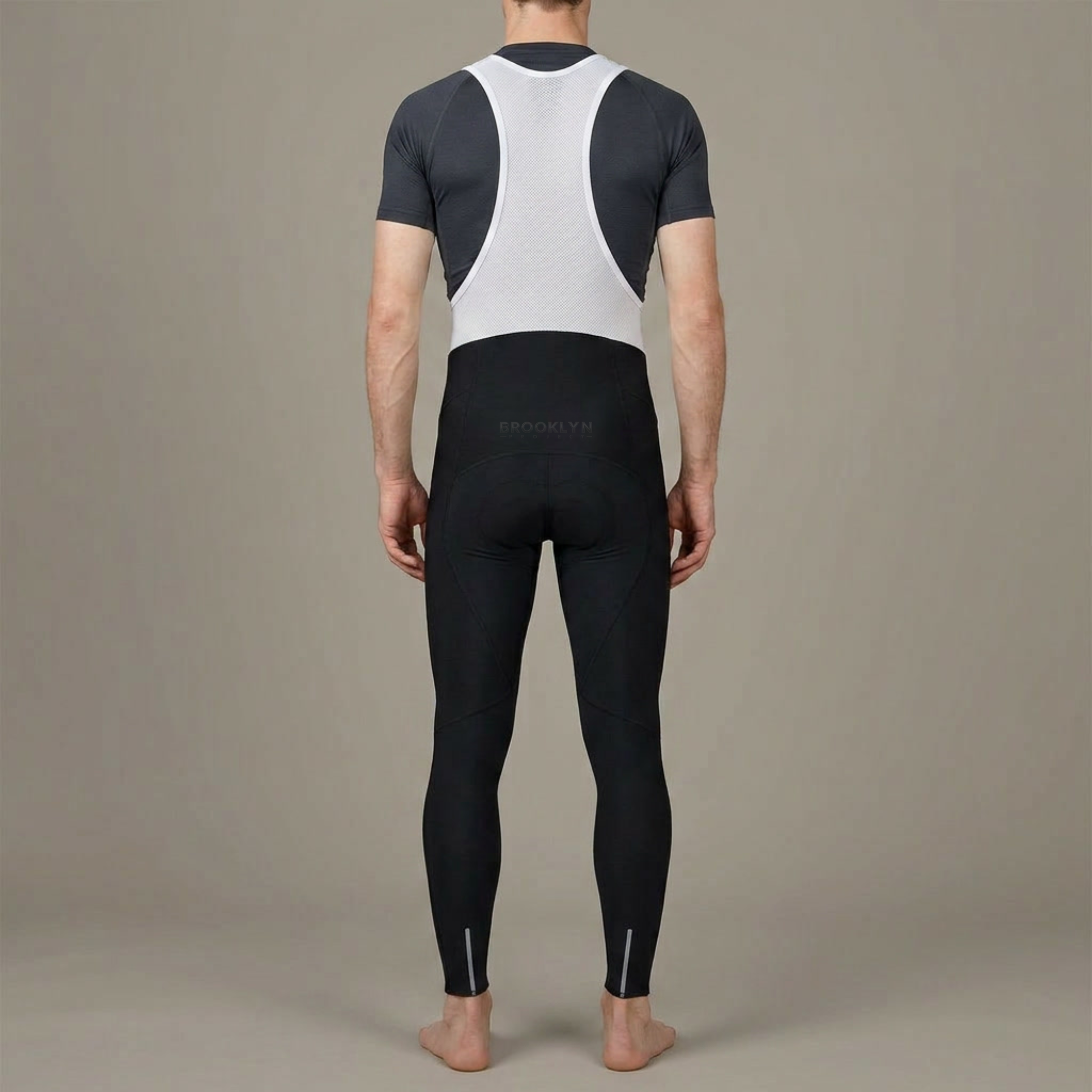 Men's Thermal Cycling Bib Tights – Winter Fleece Lined, Black