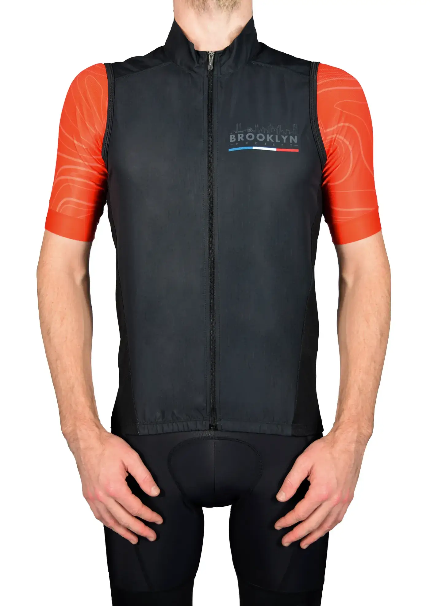 Men's Pro Water-Resistant Cycling Vest Gilet - Black, Windproof