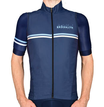 Men's Pro Water-Resistant Cycling Vest Gilet - Navy, Windproof