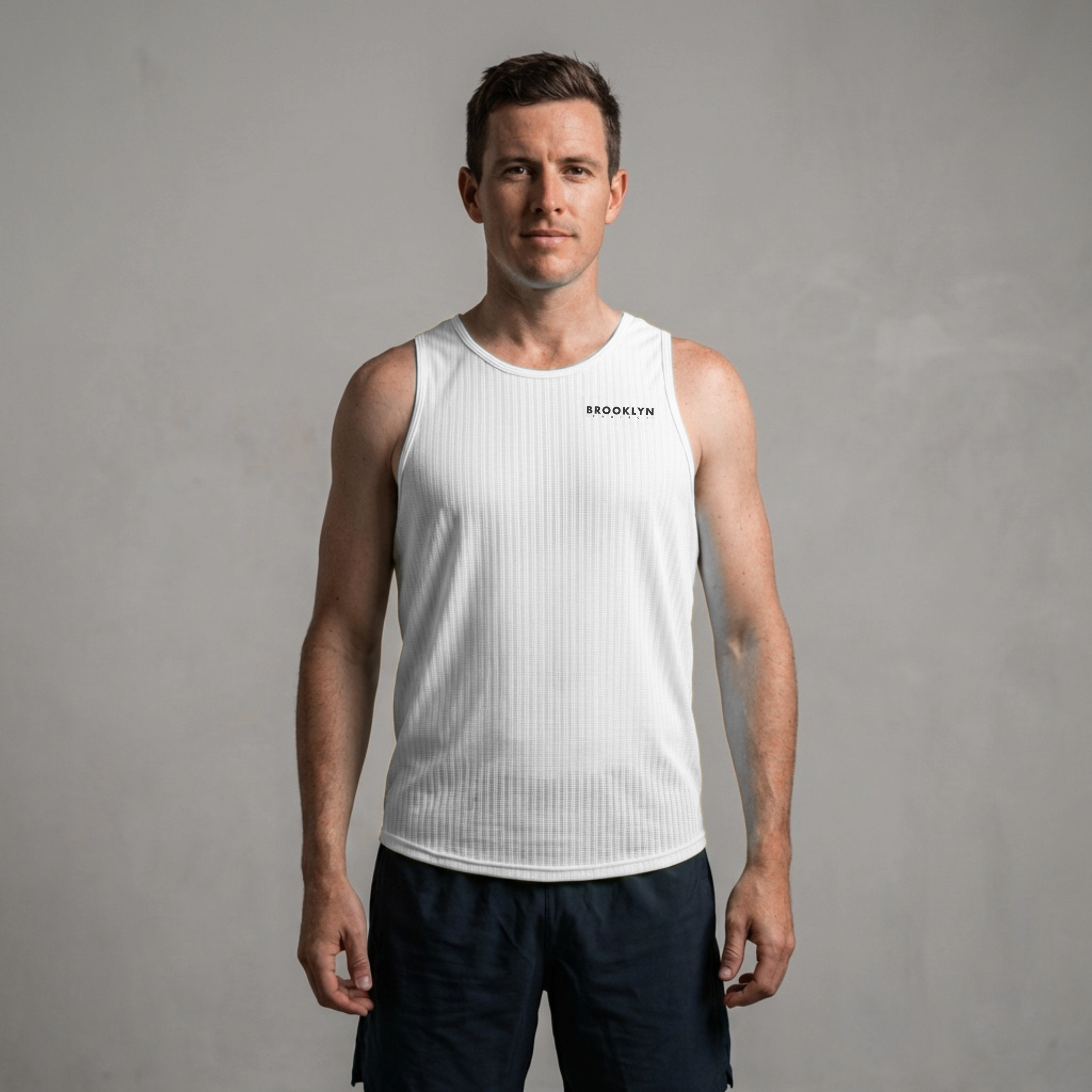 Men's Elite Lightweight Run Singlet - Breathable Technical Singlet, White