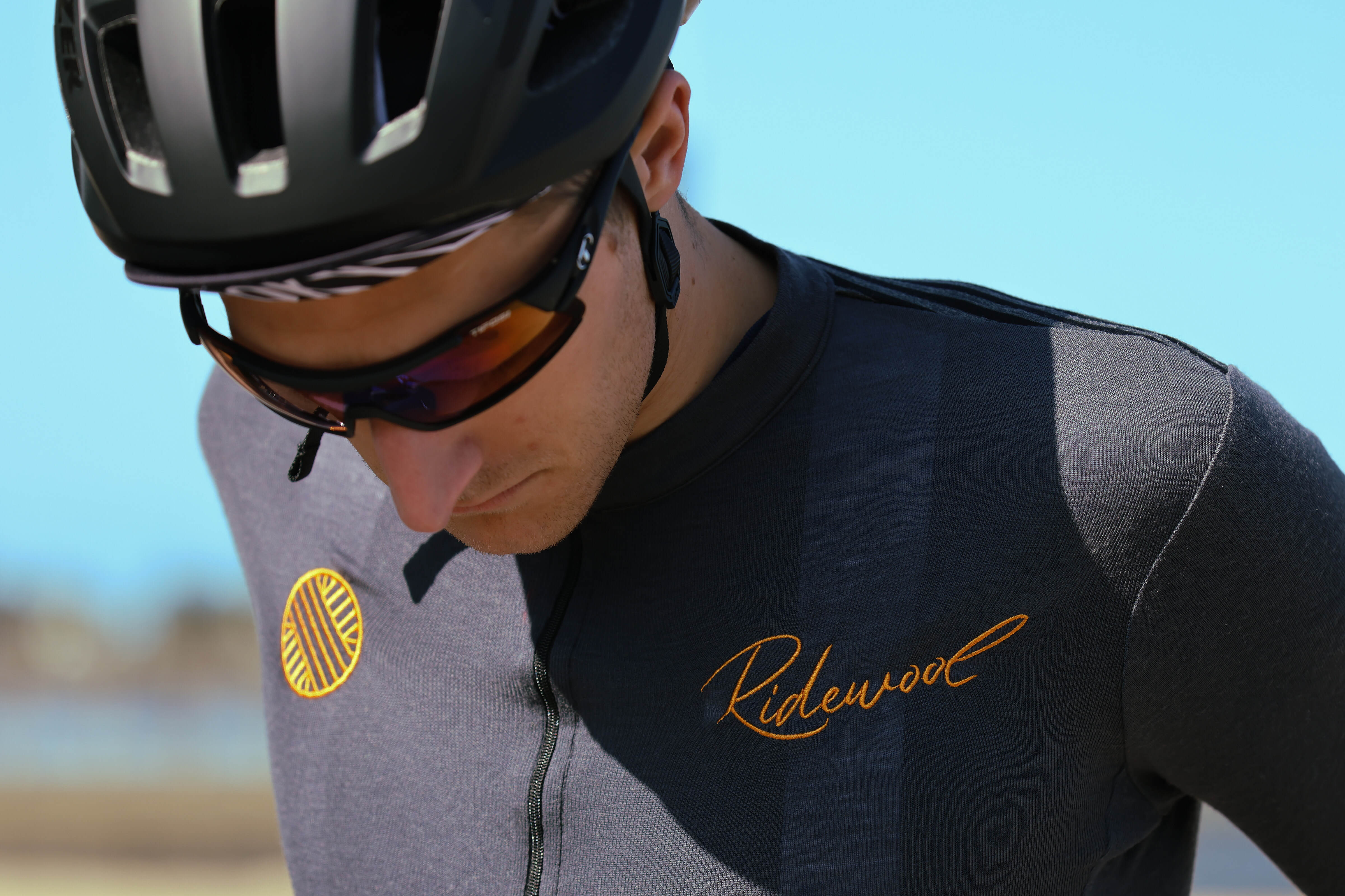 Merino Wool Cycling Jersey Long Sleeve Ridewool Grey