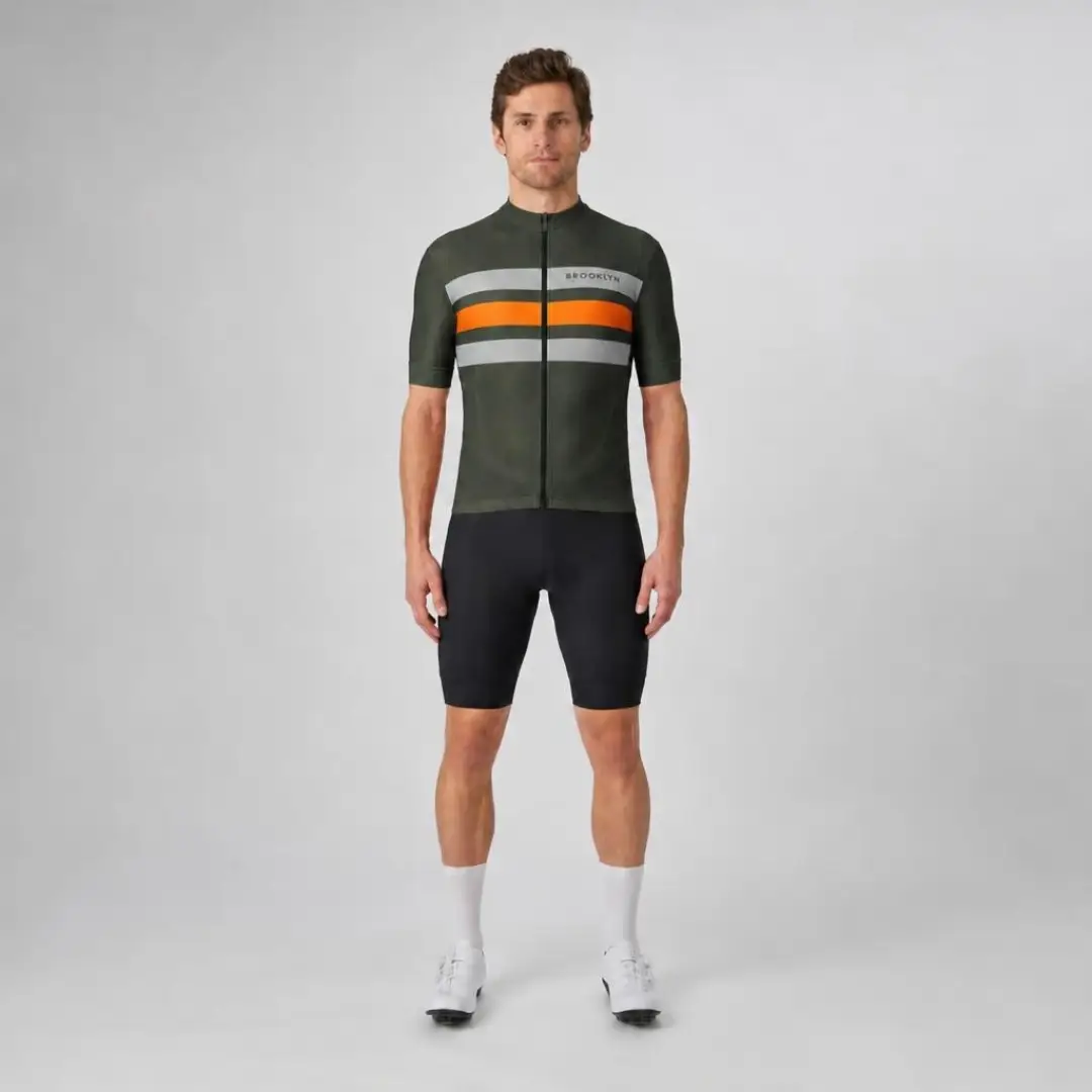 Men's Pro Cycling Jersey - Maximus Olive | Lightweight Performance