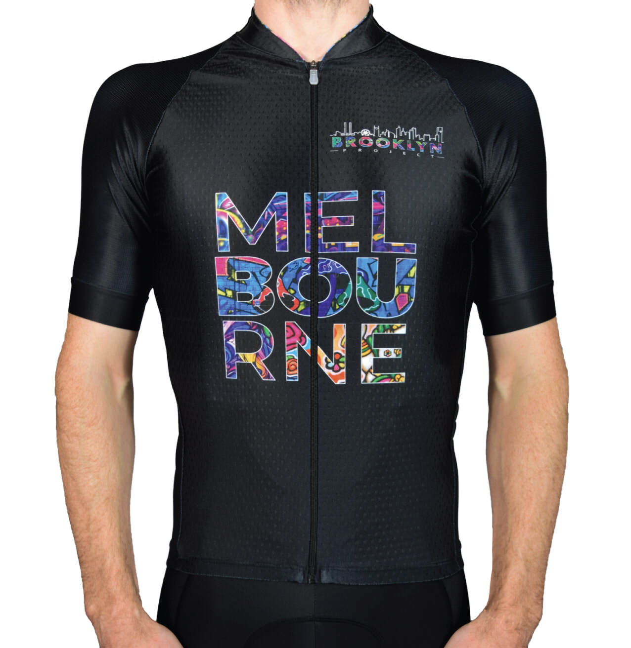 Men's Pro Cycling Jersey - Black Melbourne | Lightweight Performance