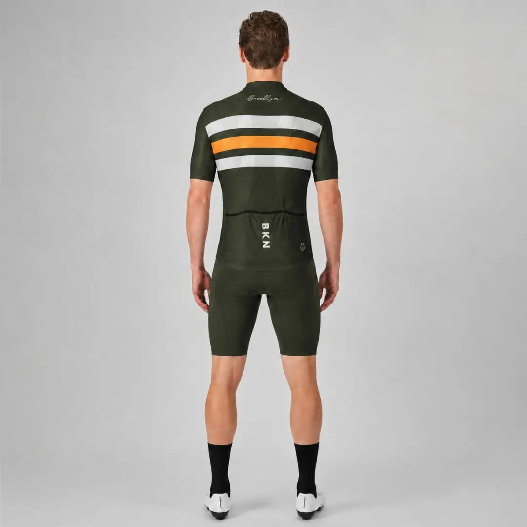 Pro Maximus Men's Cycling Bundle: Olive Jersey, Bib Shorts & Socks