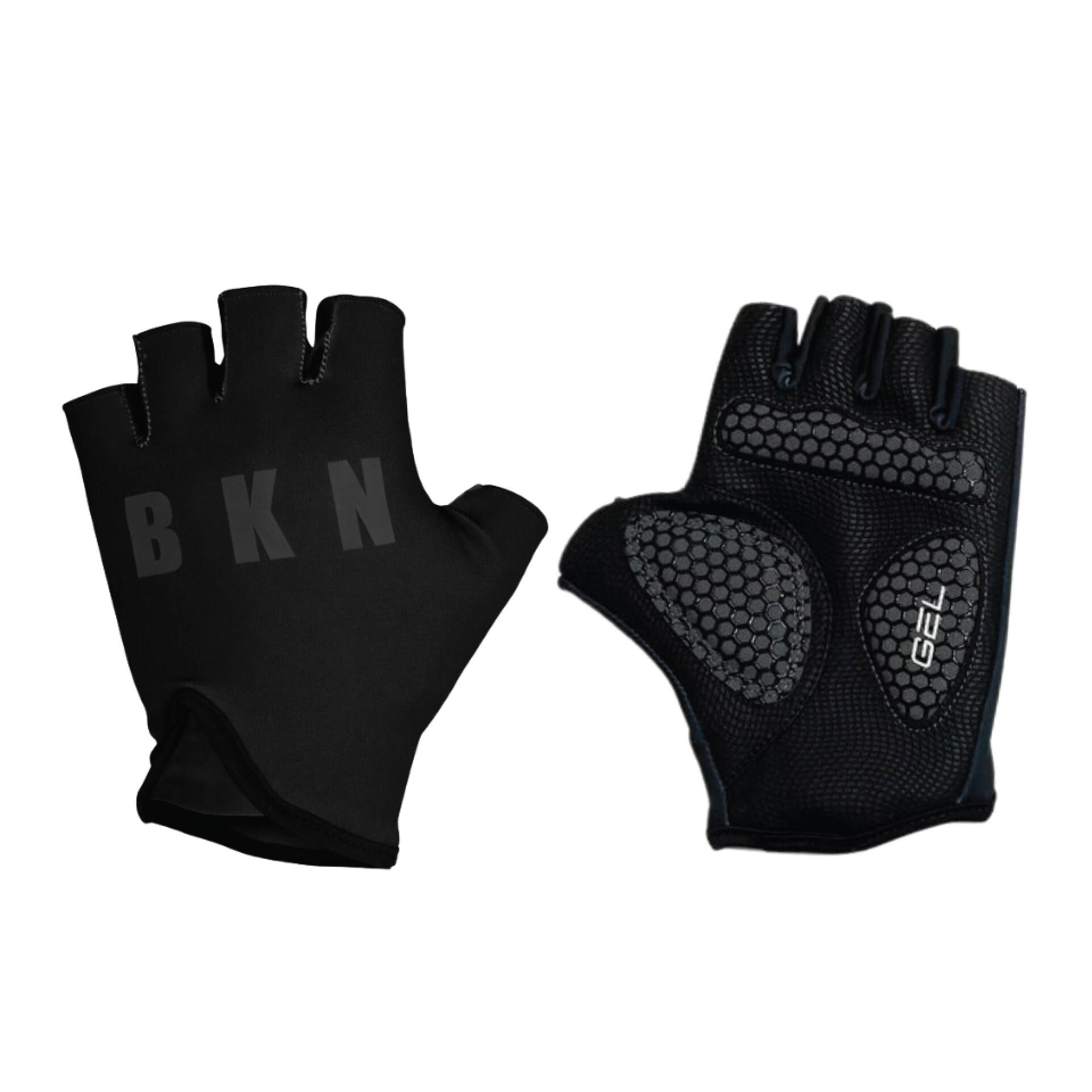 Pro Road Cycling Gloves - Gel Padded, Black Fingerless Bike Gloves