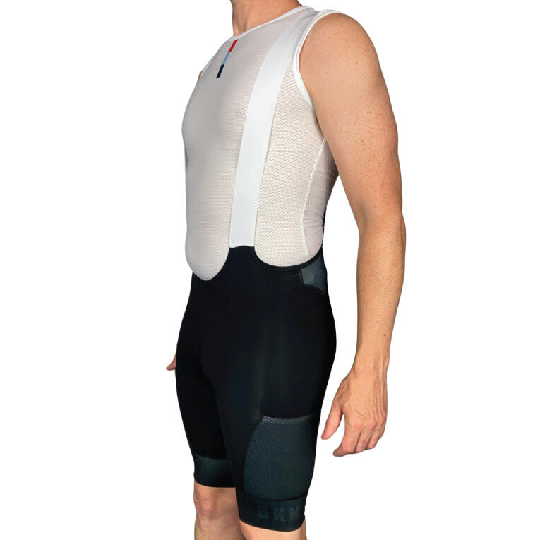 Men's Pro Maximus Cargo Cycling Bib Shorts – Black, Long Distance Padded Chamois, Italian Fabric