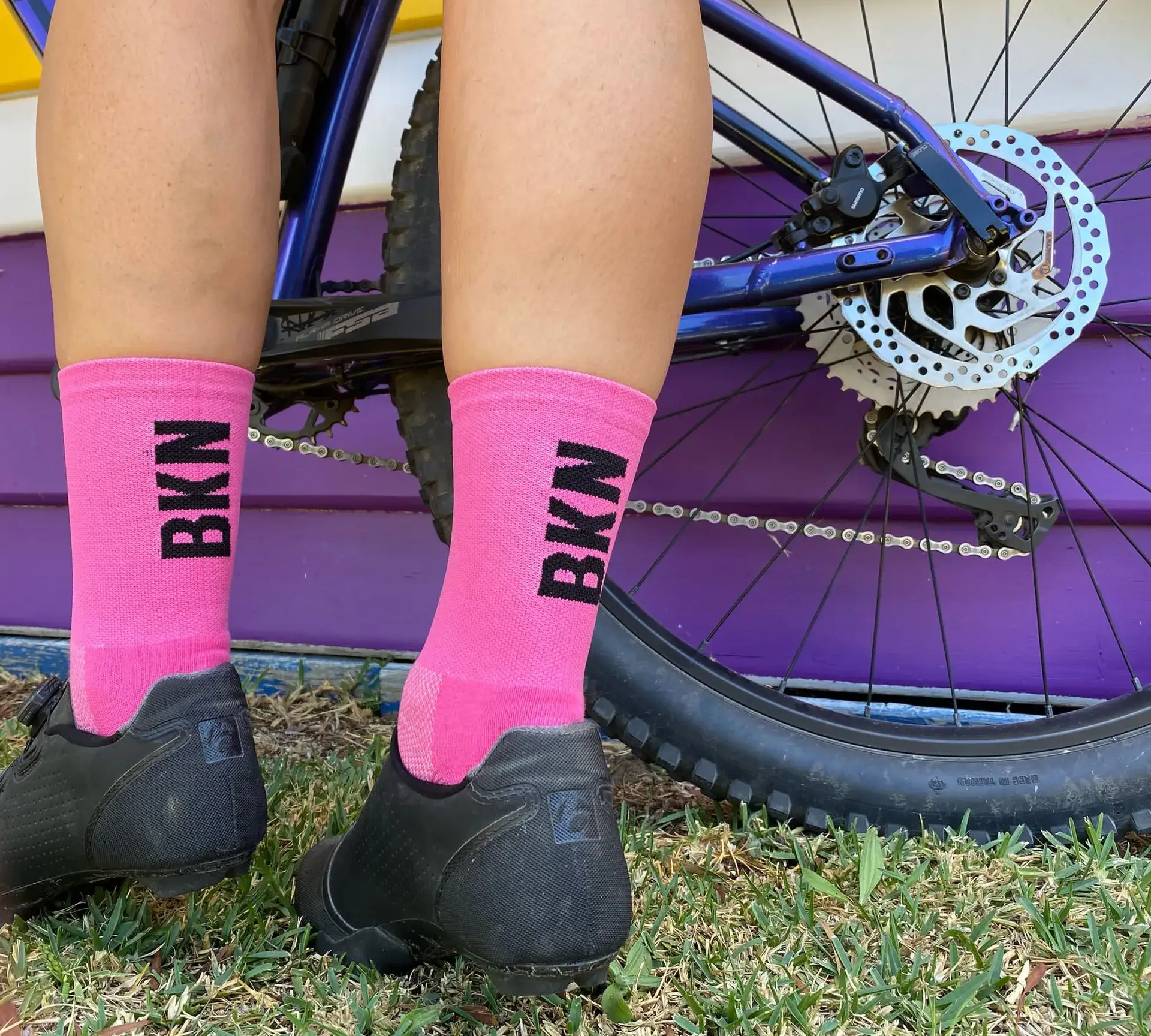 Pro Cycling Socks – Pink, Woven, 14cm cuff, Moisture-Wicking Fabric