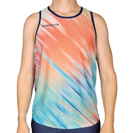 Men's Elite Lightweight Run Singlet - Breathable Technical Singlet, Multi-Colour