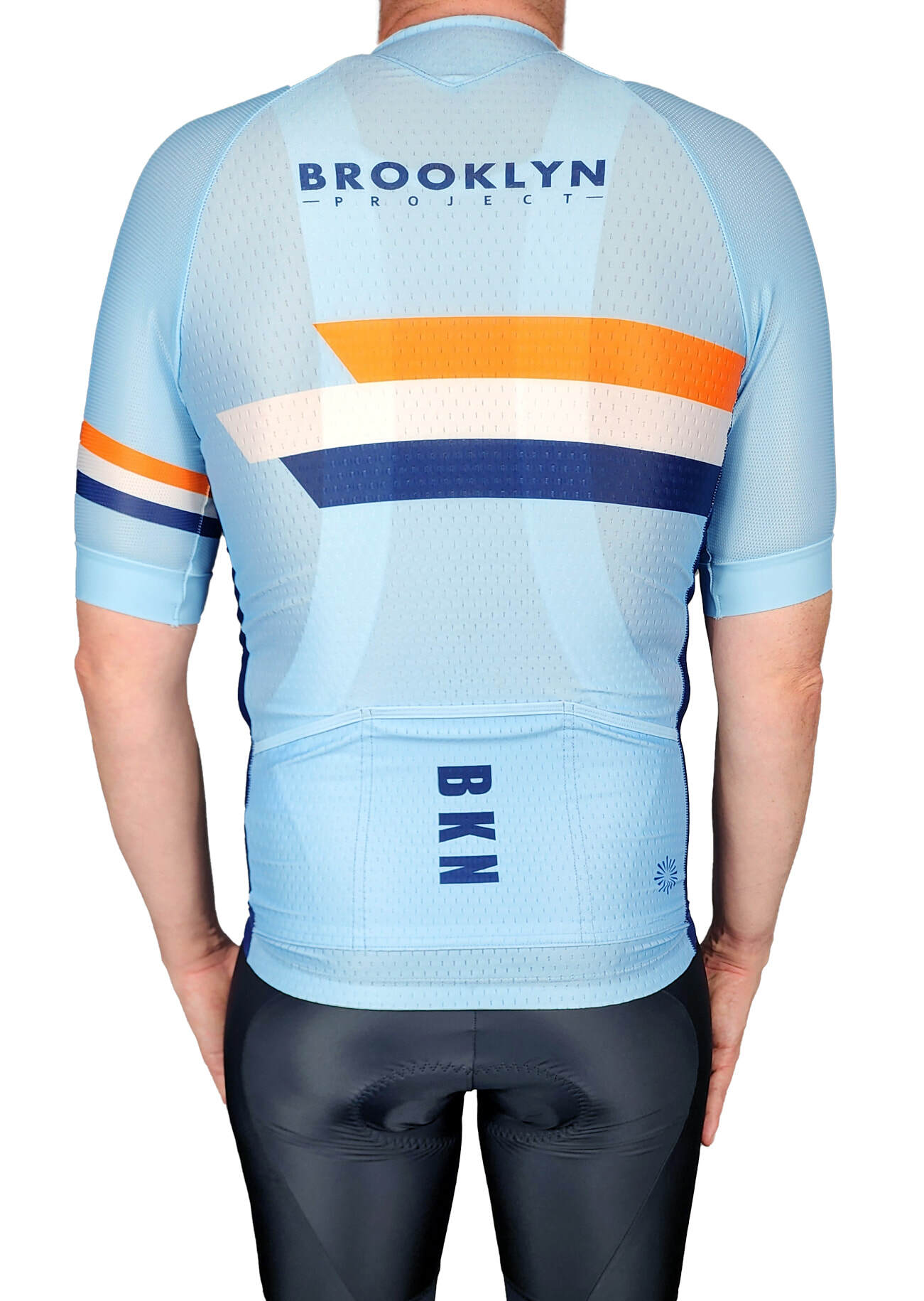 Men's Pro Cycling Jersey - Stripes - Light Blue | Lightweight Performance