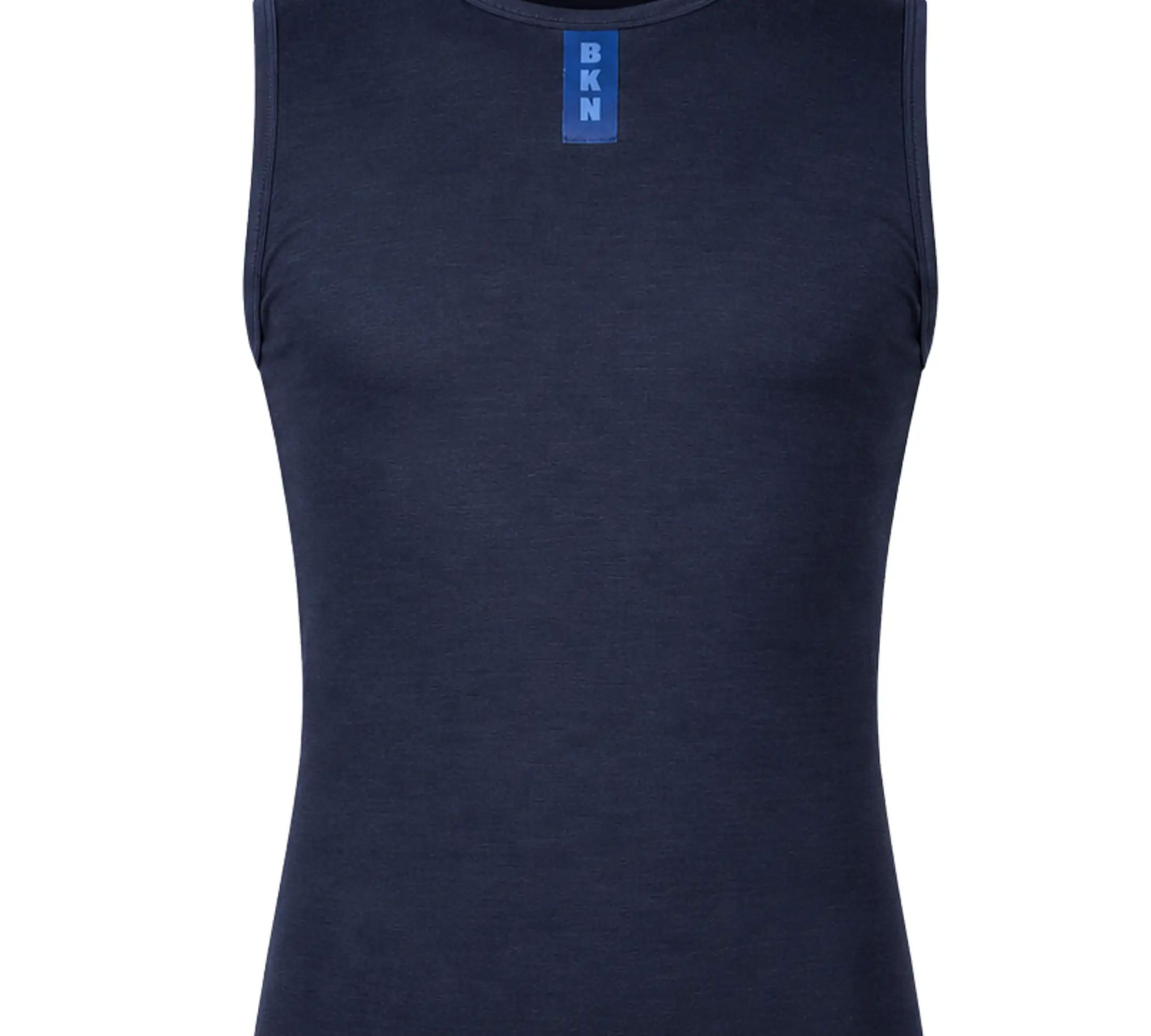 Merino Wool Tencel Cycling Undershirt Sleeveless Navy