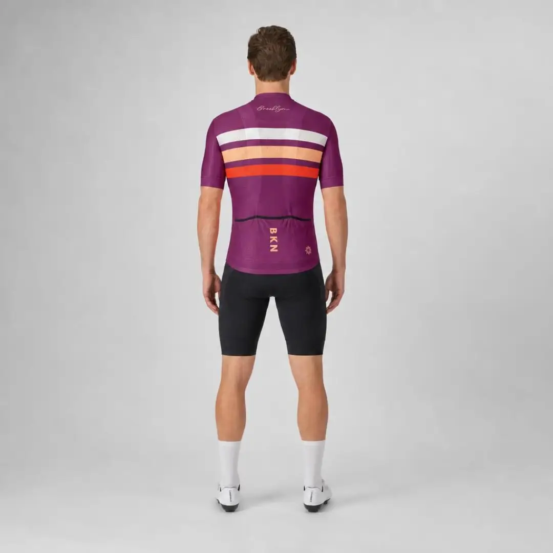 Men's Pro Cycling Jersey - Maximus Burgundy | Lightweight Performance