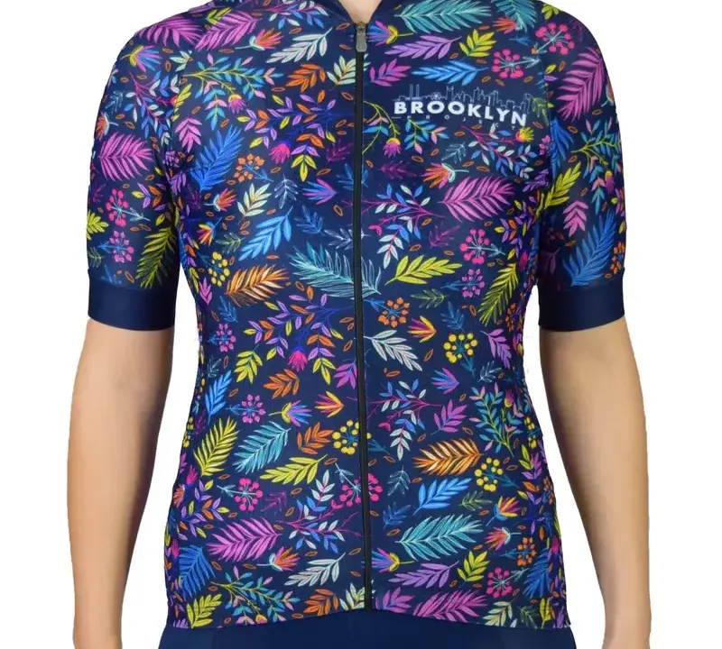 Women's Pro Cycling Jersey - Navy Floral | Lightweight Performance