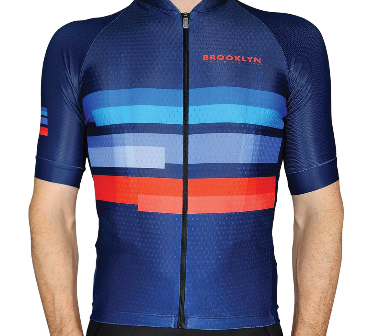 Men's Pro Cycling Jersey - Blocks Navy Blue | Lightweight Performance