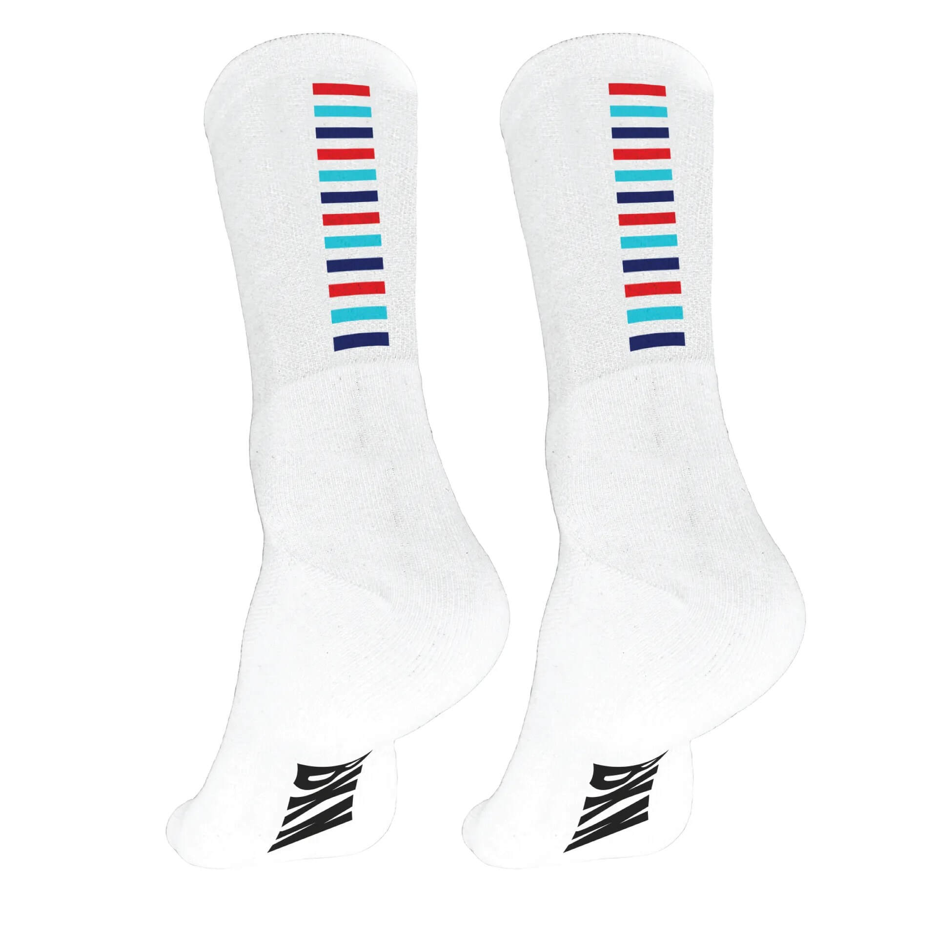 Pro Cycling Socks – White, Woven, 14cm cuff, Moisture-Wicking Fabric