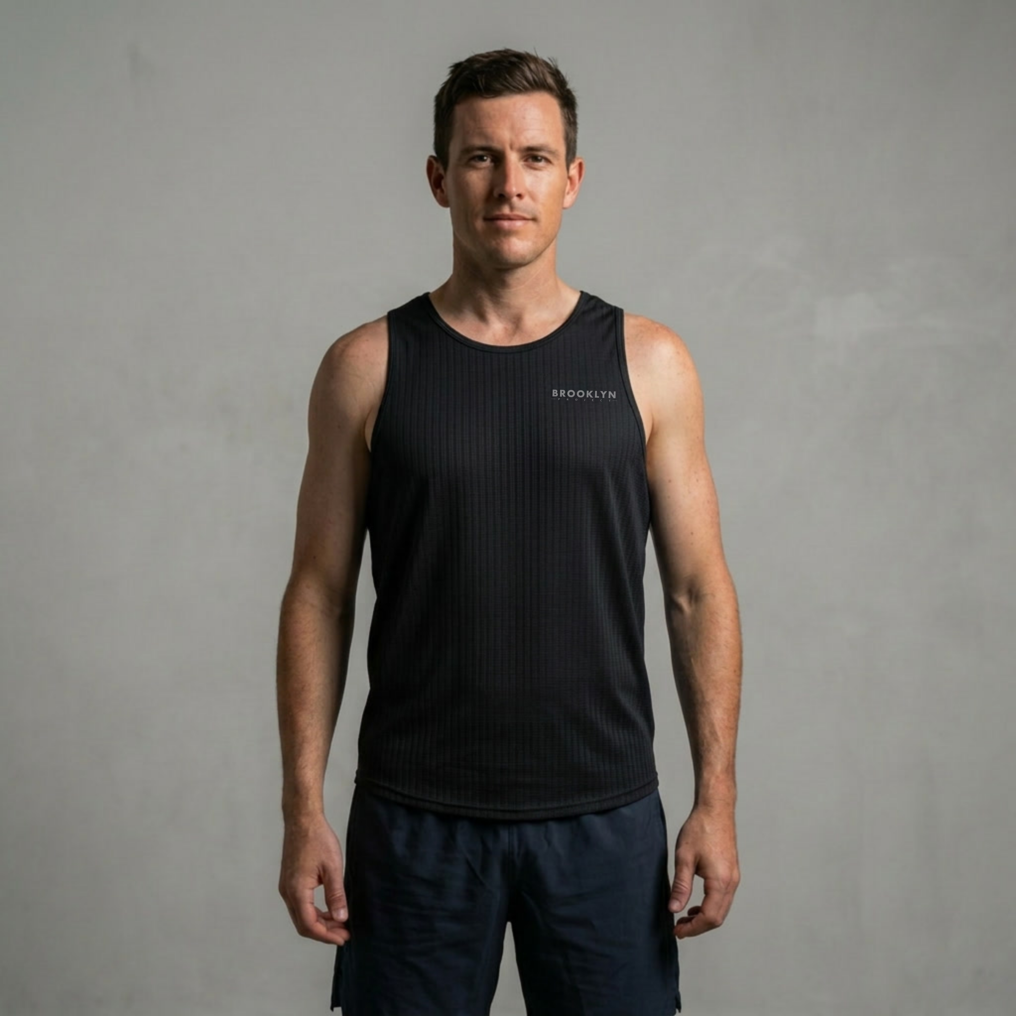 Men's Elite Lightweight Run Singlet - Breathable Technical Singlet, Black