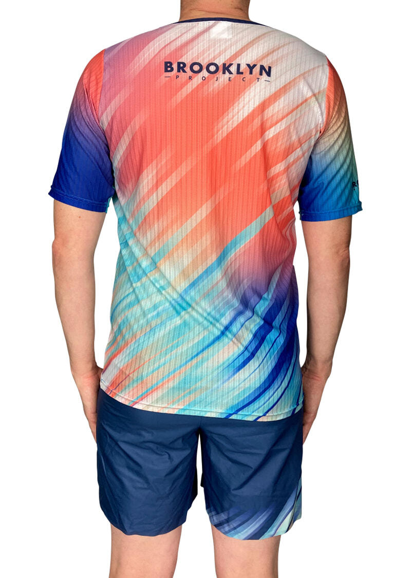 Men's Elite Lightweight Run T-Shirt - Breathable Technical Tee, Multi-Colour