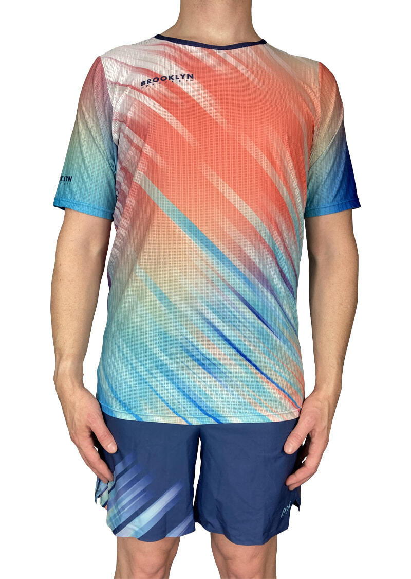 Men's Elite Lightweight Run T-Shirt - Breathable Technical Tee, Multi-Colour