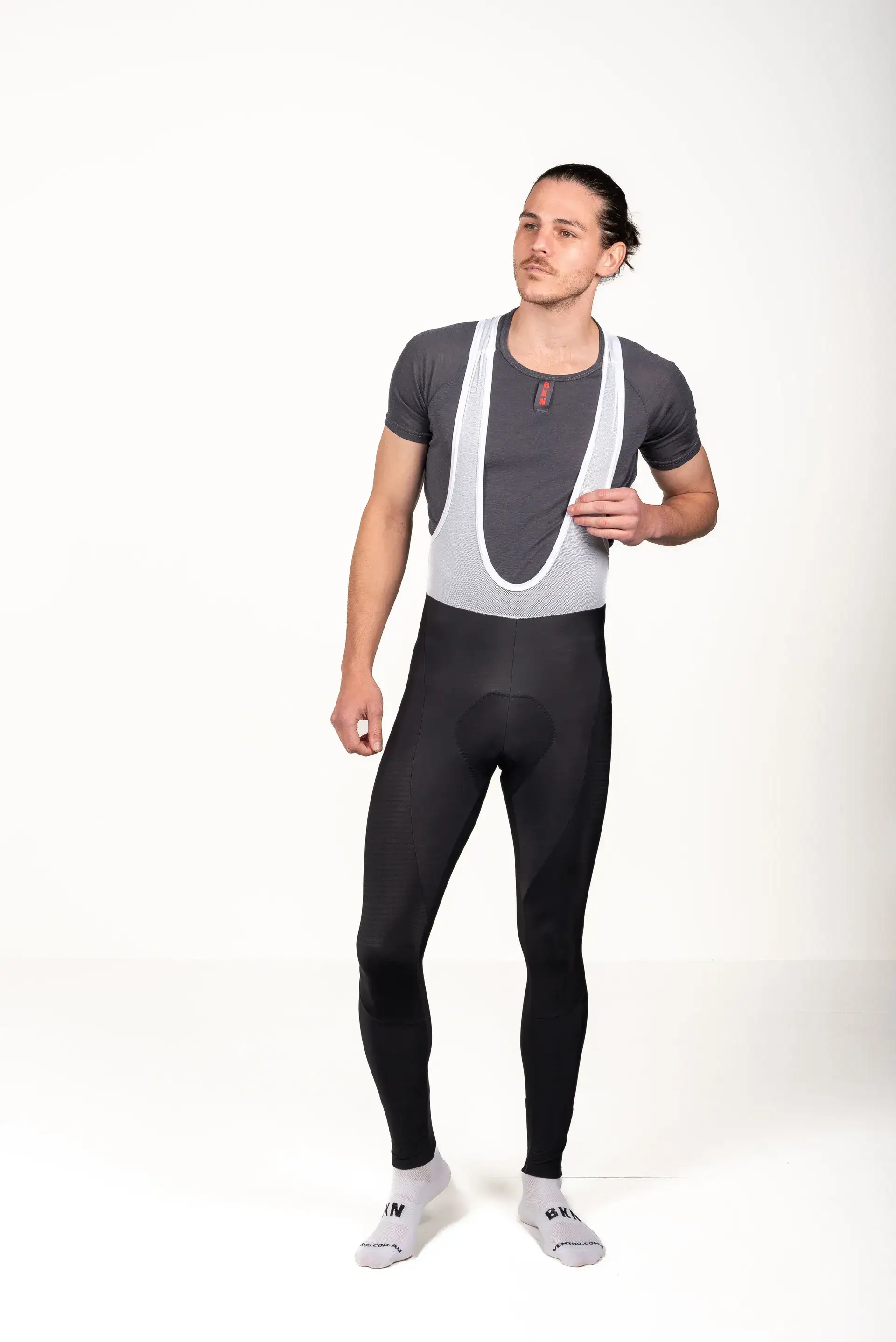 Men's Thermal Cycling Bib Tights – Winter Fleece Lined, Black