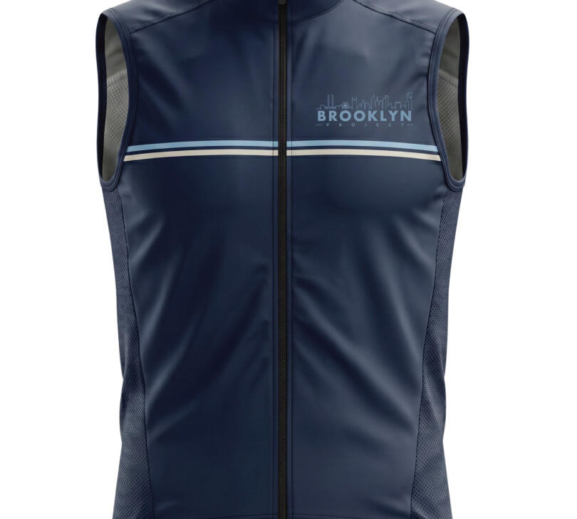 Mens Pro Water-Resistant Cycling Vest Gilet - Navy Windproof