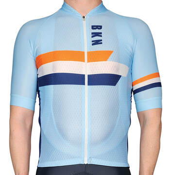 Men's Pro Cycling Jersey - Stripes - Light Blue | Lightweight Performance
